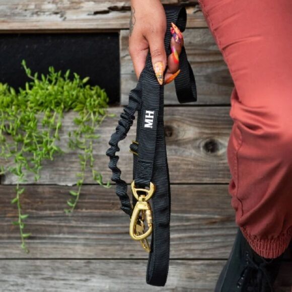 Mountain Hound Voyager Bungee Leash Tan/Gold OS NWT IN PACKAGE - Picture 2 of 7